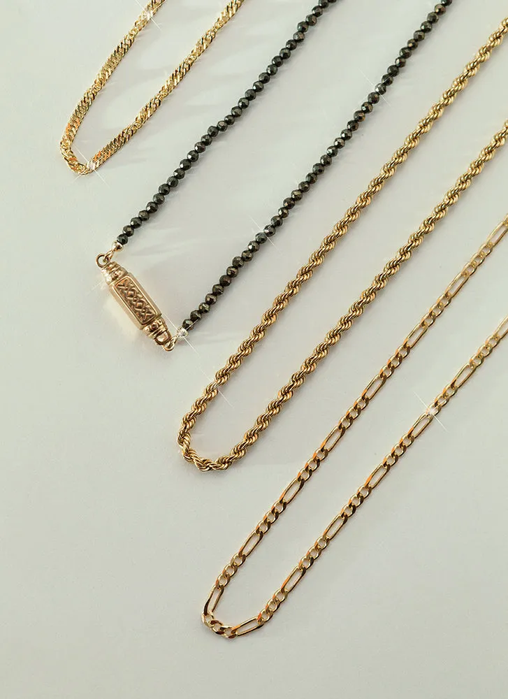 Figaro 2.7mm necklace 14k gold