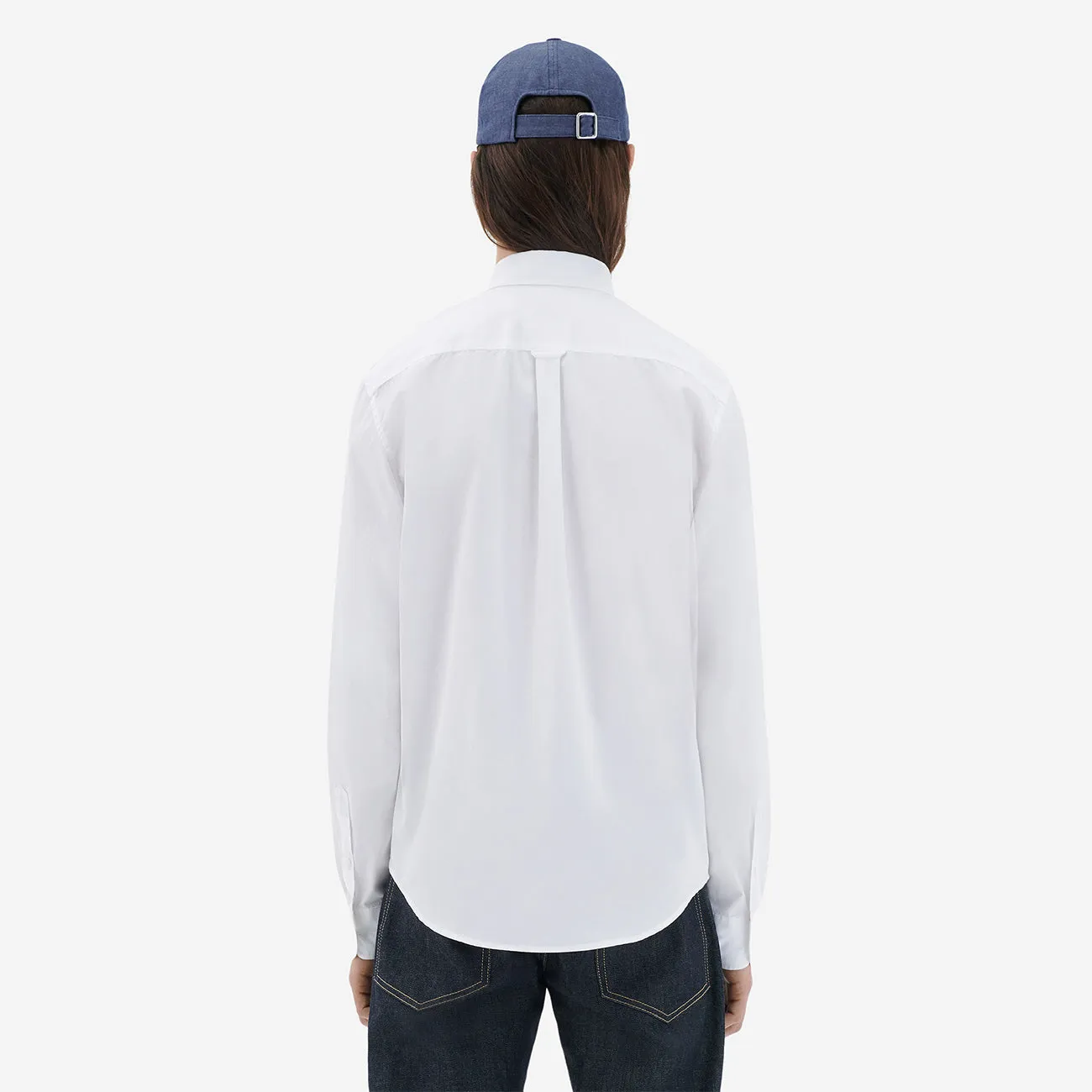 FOX HEAD EMBROIDERY CLASSIC SHIRT WHITE