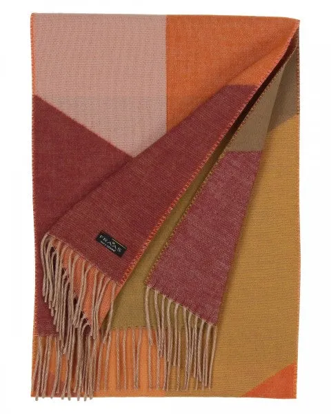 FRAAS Cashmink-Scarf With Geometric Colour Block Design