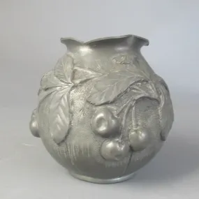 French Pewter Cherry Pot Vintage Mid Century c1970