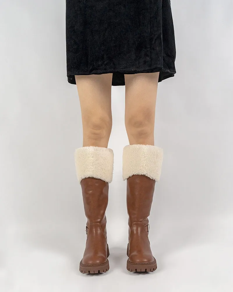 Fully Fur Lined Zipper Closure Snow Knee High Boots