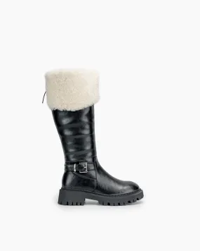 Fully Fur Lined Zipper Closure Snow Knee High Boots