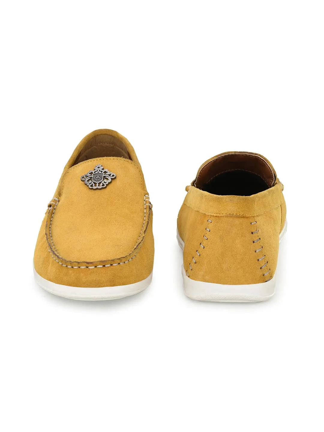 Genuine Yellow Suede Leather Impact Technolog