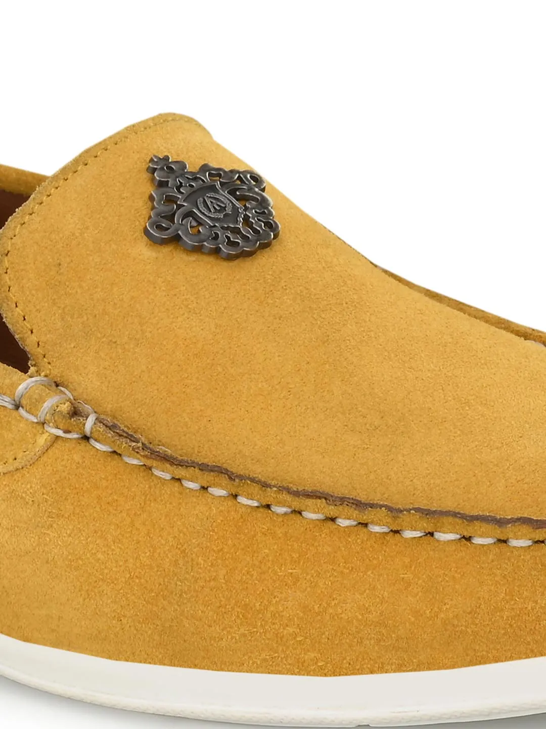 Genuine Yellow Suede Leather Impact Technolog