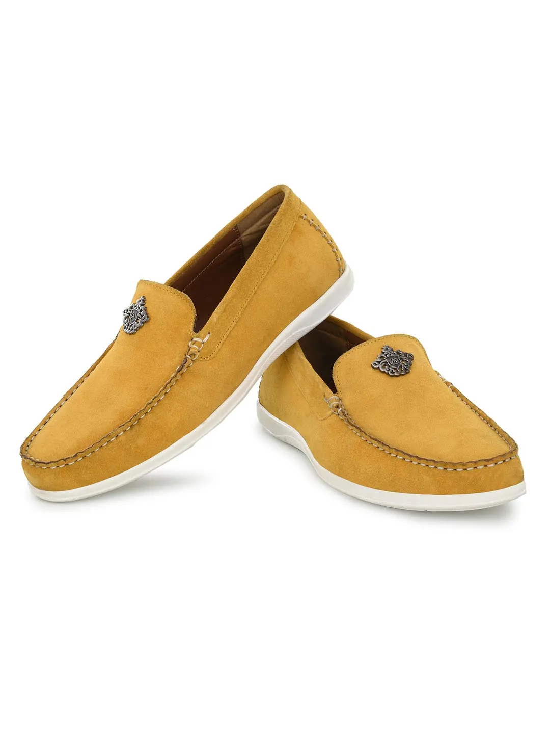 Genuine Yellow Suede Leather Impact Technolog