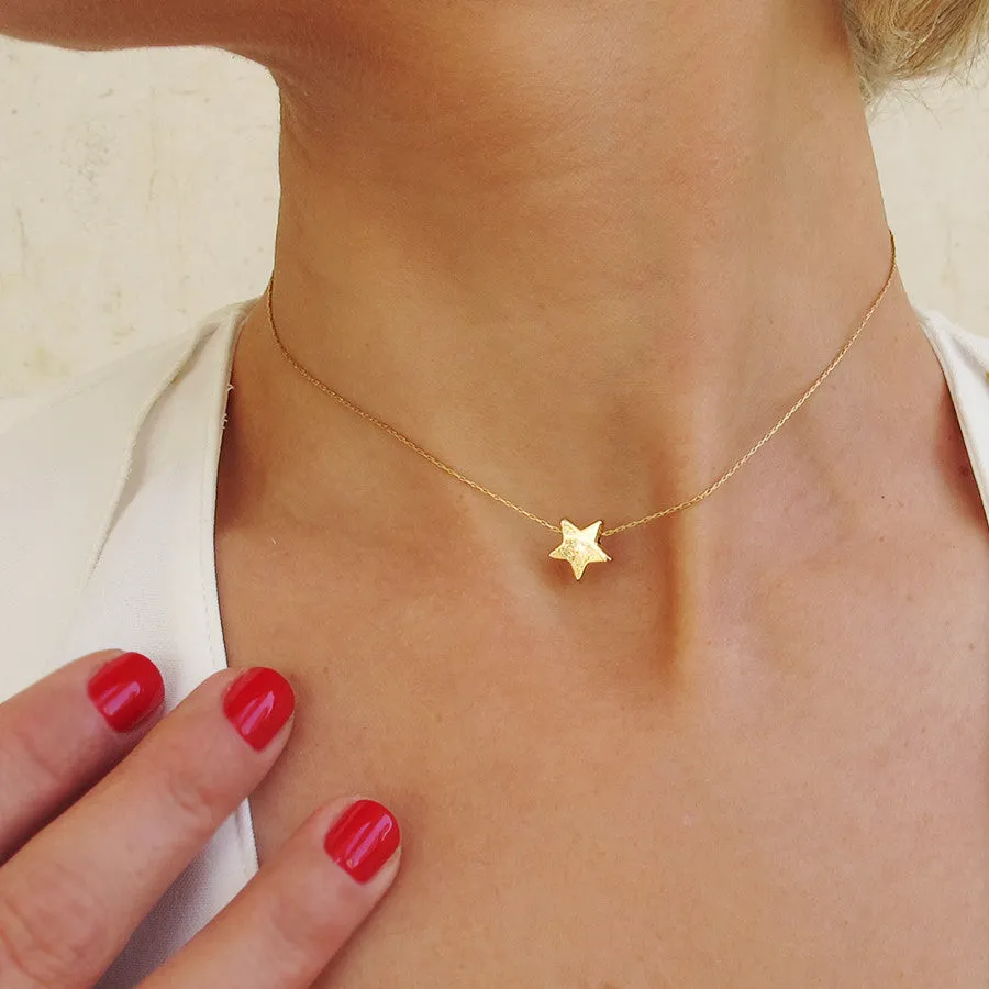 Gold Filled Star Choker Necklace