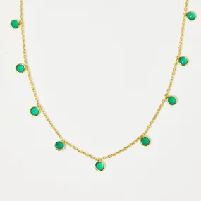 Green Onyx Droplet Necklace