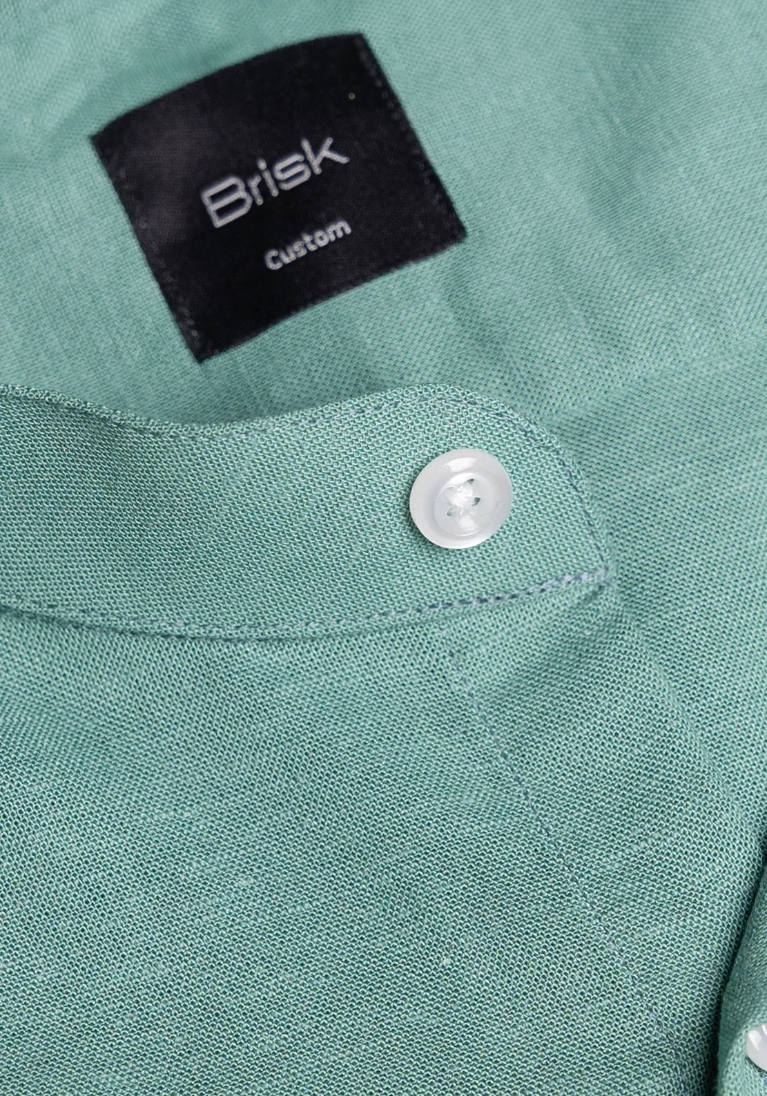 Green Viscose Cotton Linen Shirt