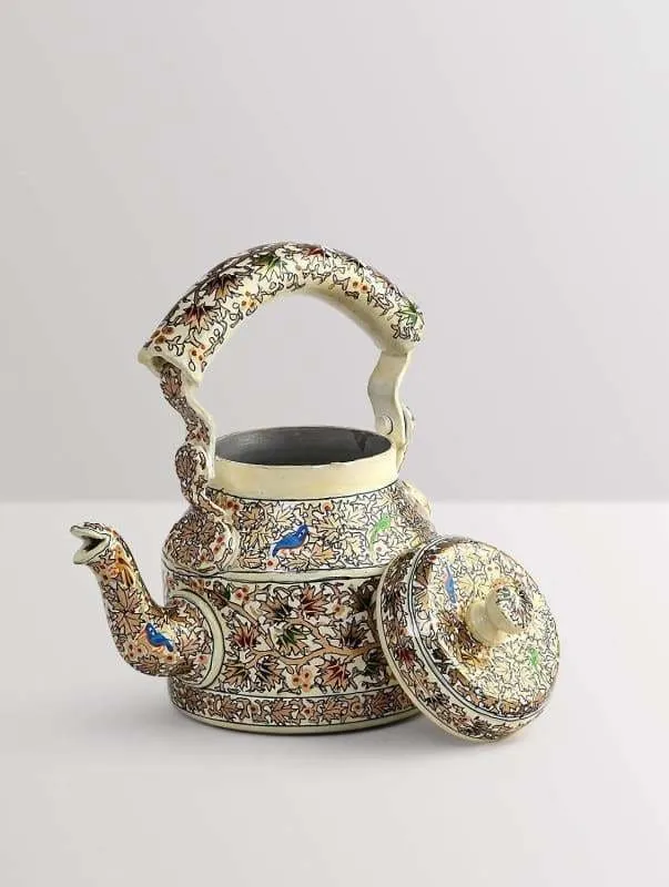 Hand-painted Kaushalam Teapot: Oak Tree