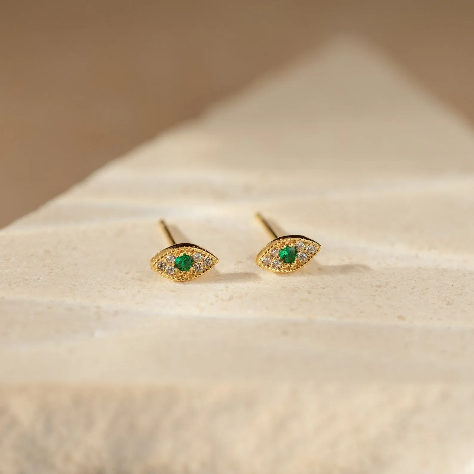 Haven Emerald Eye Studs