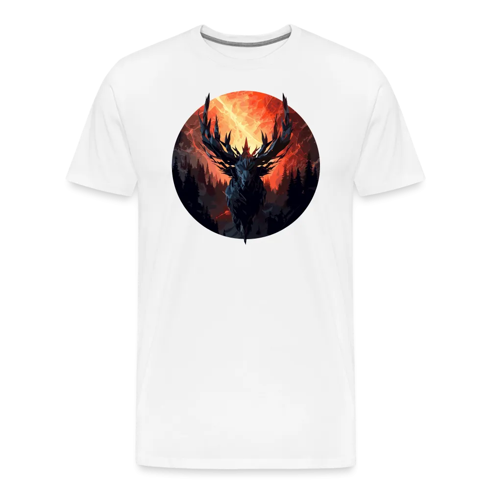 Herren T-Shirt mit Hirschmotiv "Waldgott"