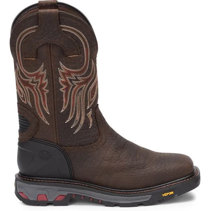 Justin Men's Driscoll 11" Western Work Boot - Pecan Brown - WK2110