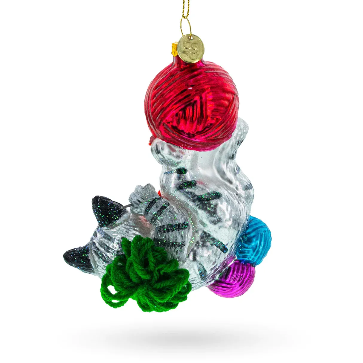 Knittin' Kitten Yarn Balls Ornament