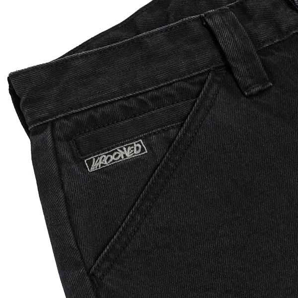 KROOKED EYES DENIM TWILL PANT BLACK