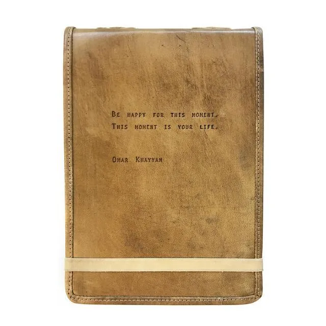 Large Leather Journal with Quote