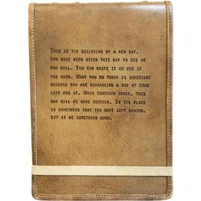 Large Leather Journal with Quote