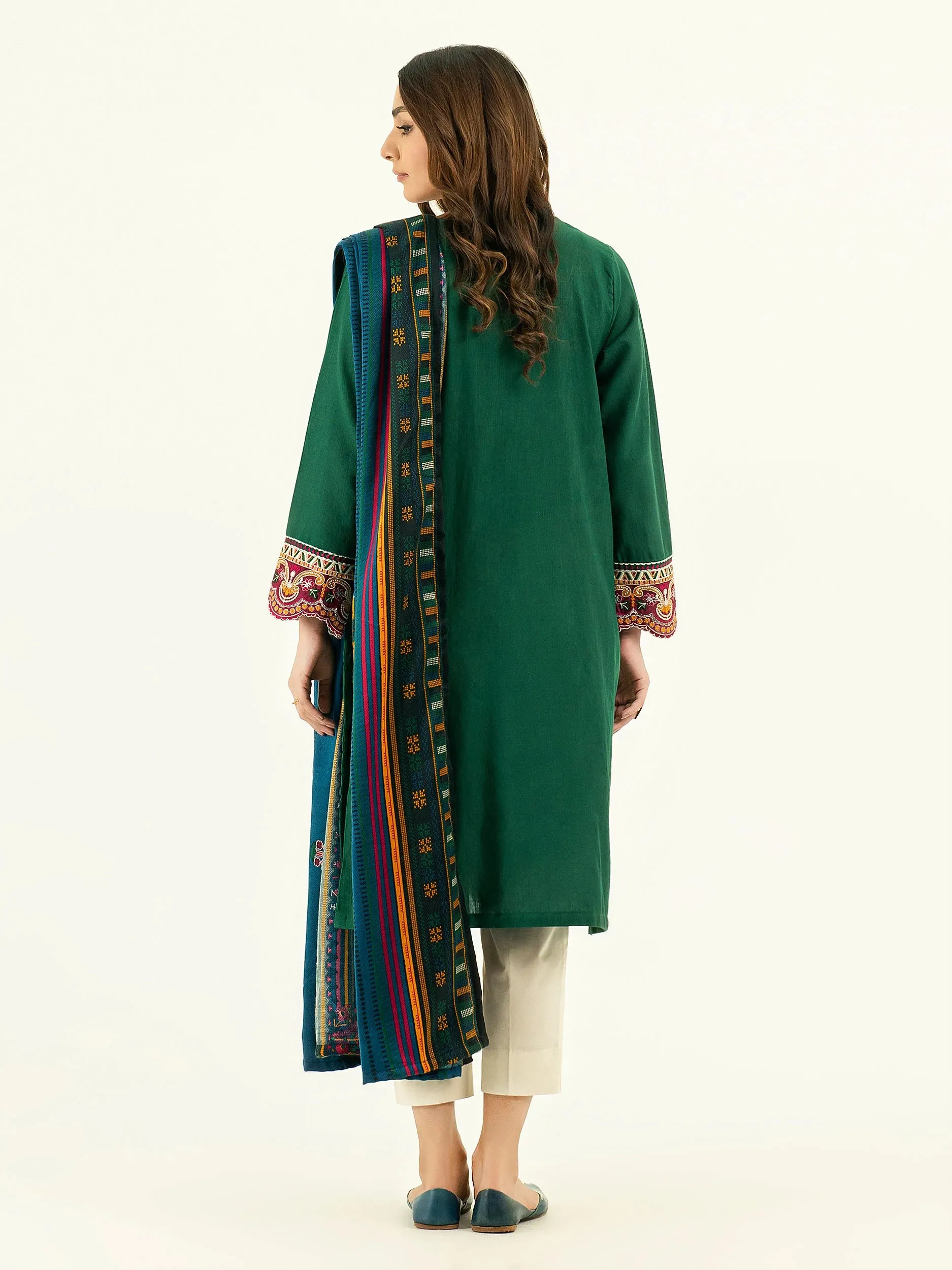 Limelight Green Khaddar 2-Piece Suit (P5536SU)