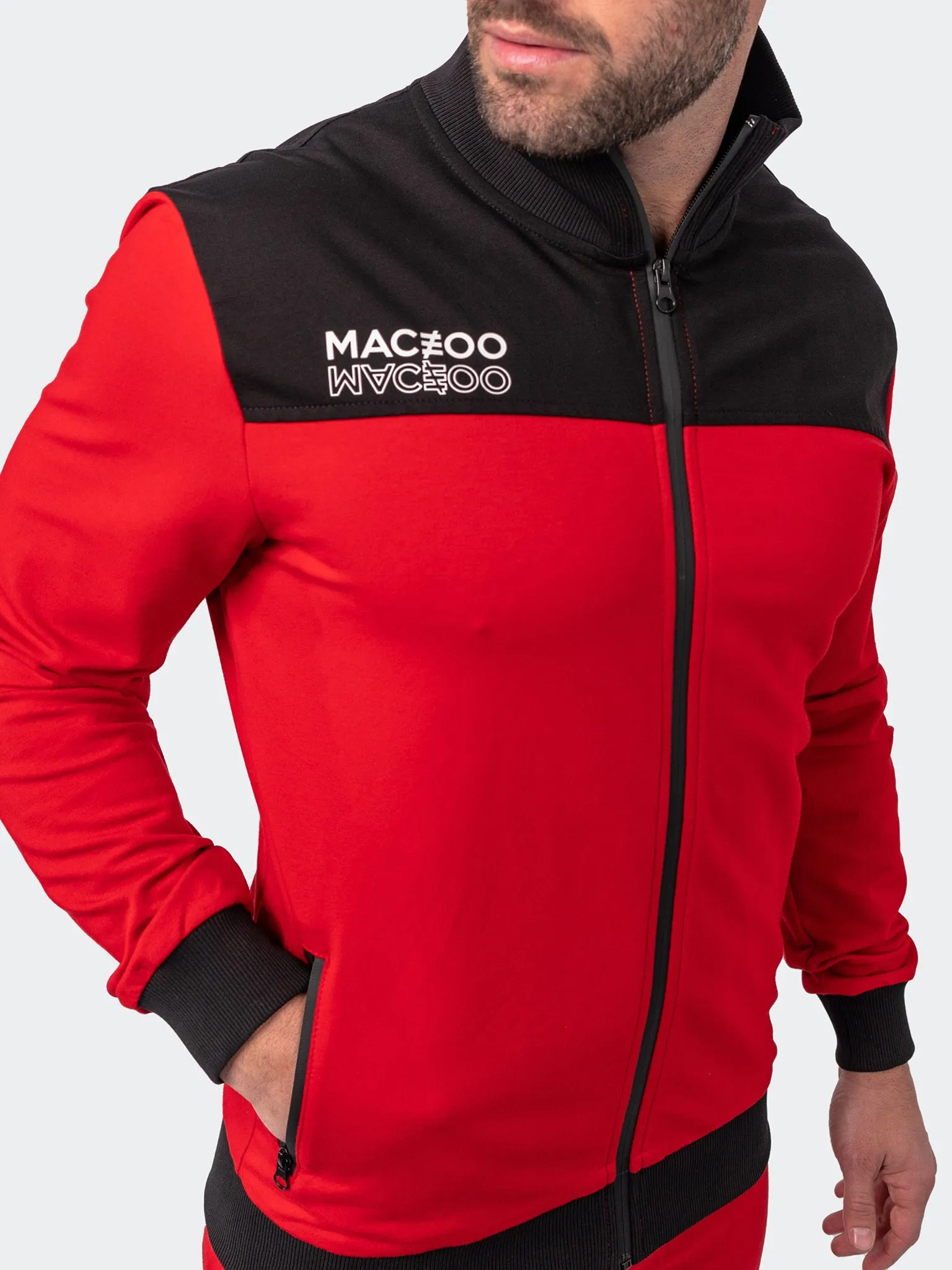 Maceoo Athleisure | Zipper Platform Red