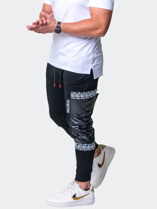 Maceoo Stretch Athletic Wear | Jogger Static Black