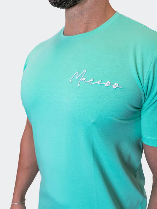 Maceoo Stretch Short-Sleeve Athletic Wear | Tee Signature MintGreen