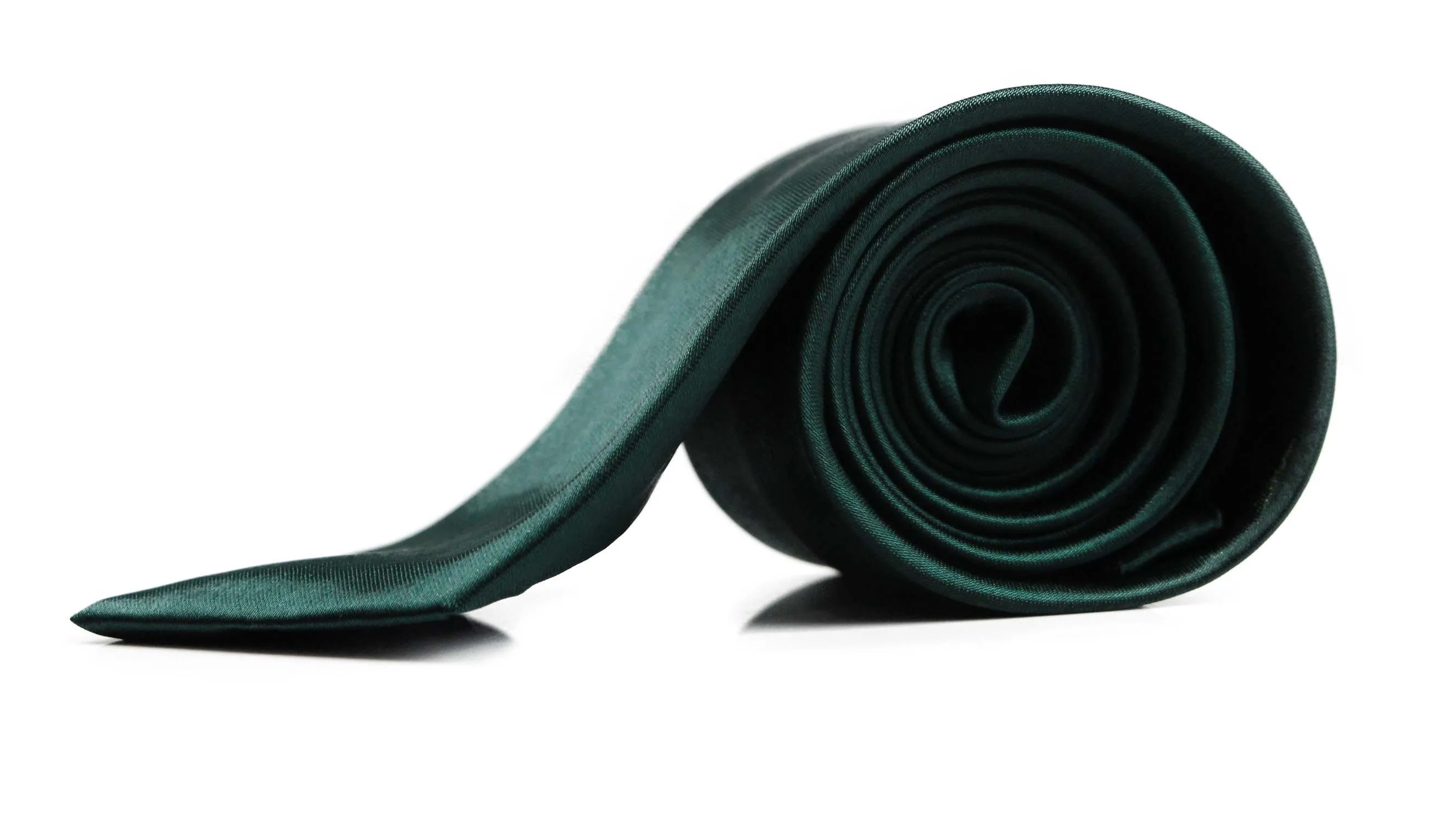 Mens Bottle Green 8cm Plain Neck Tie