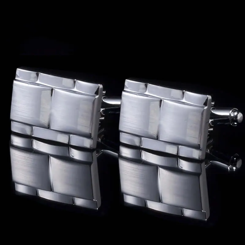 Men's Brushed Enamel French Swank Cufflinks