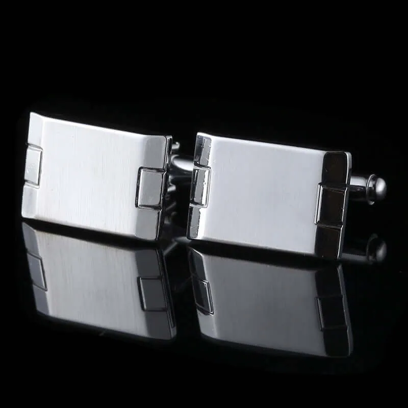 Men's Brushed Enamel French Swank Cufflinks