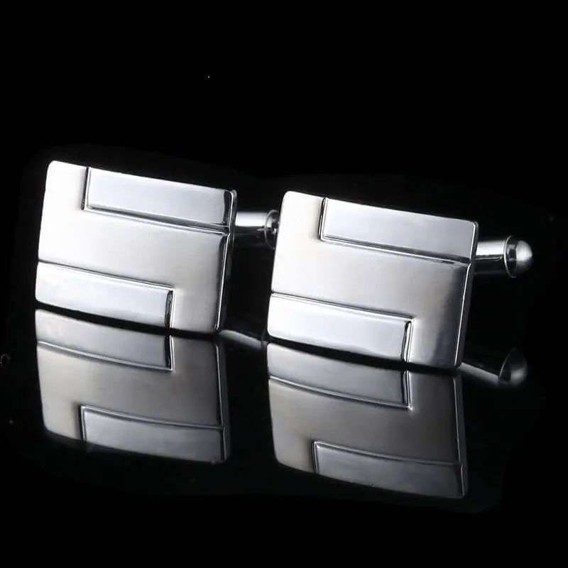 Men's Brushed Enamel French Swank Cufflinks