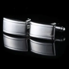 Men's Brushed Enamel French Swank Cufflinks