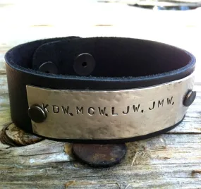 Men's Leather Bracelet, Boyfriend Gift, dad bracelet, leather bracelet, fathers day gift, father bracelet, men, leather, personalized for me