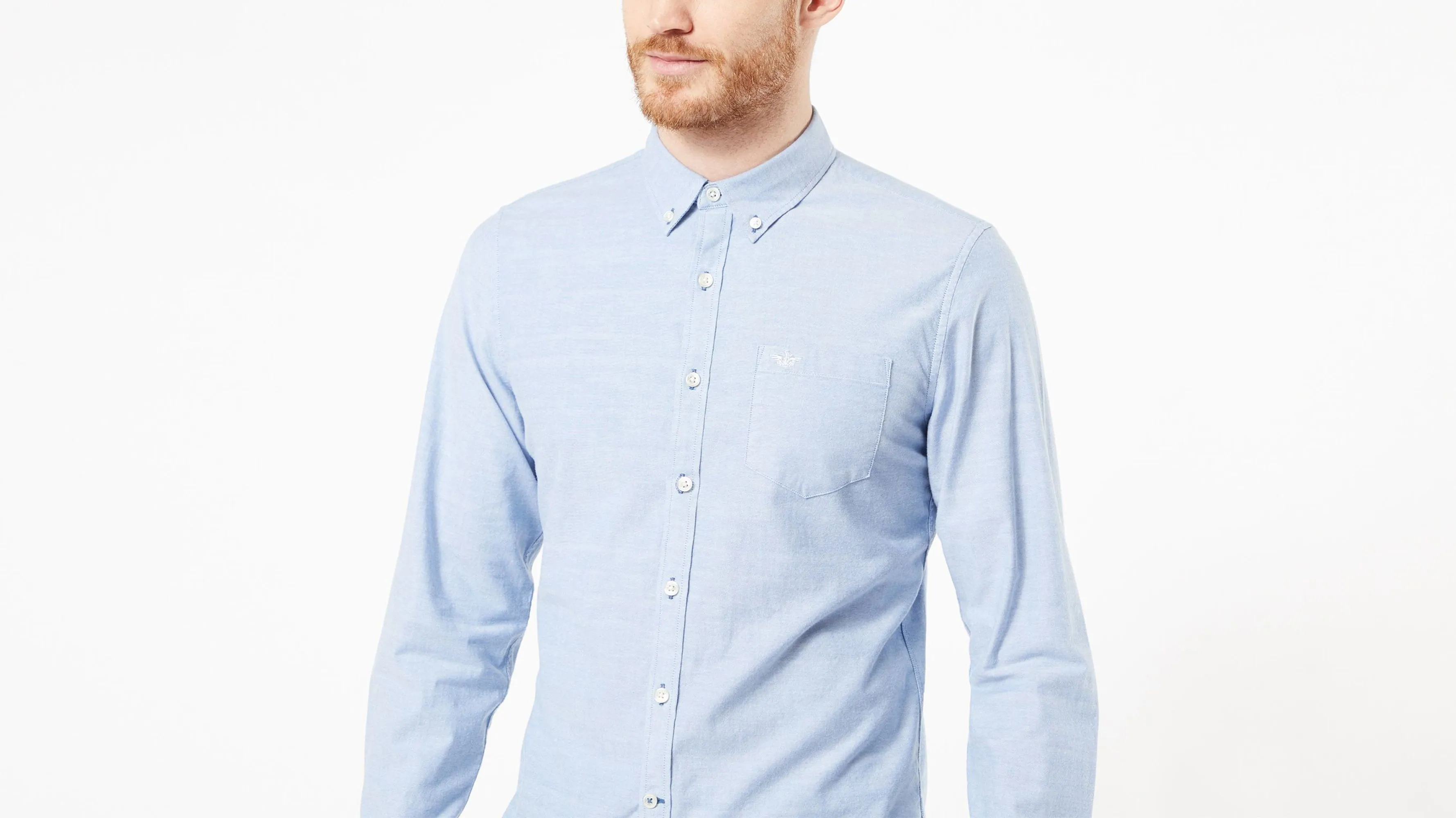 Men's Slim Fit 2 Button Collar Shirt