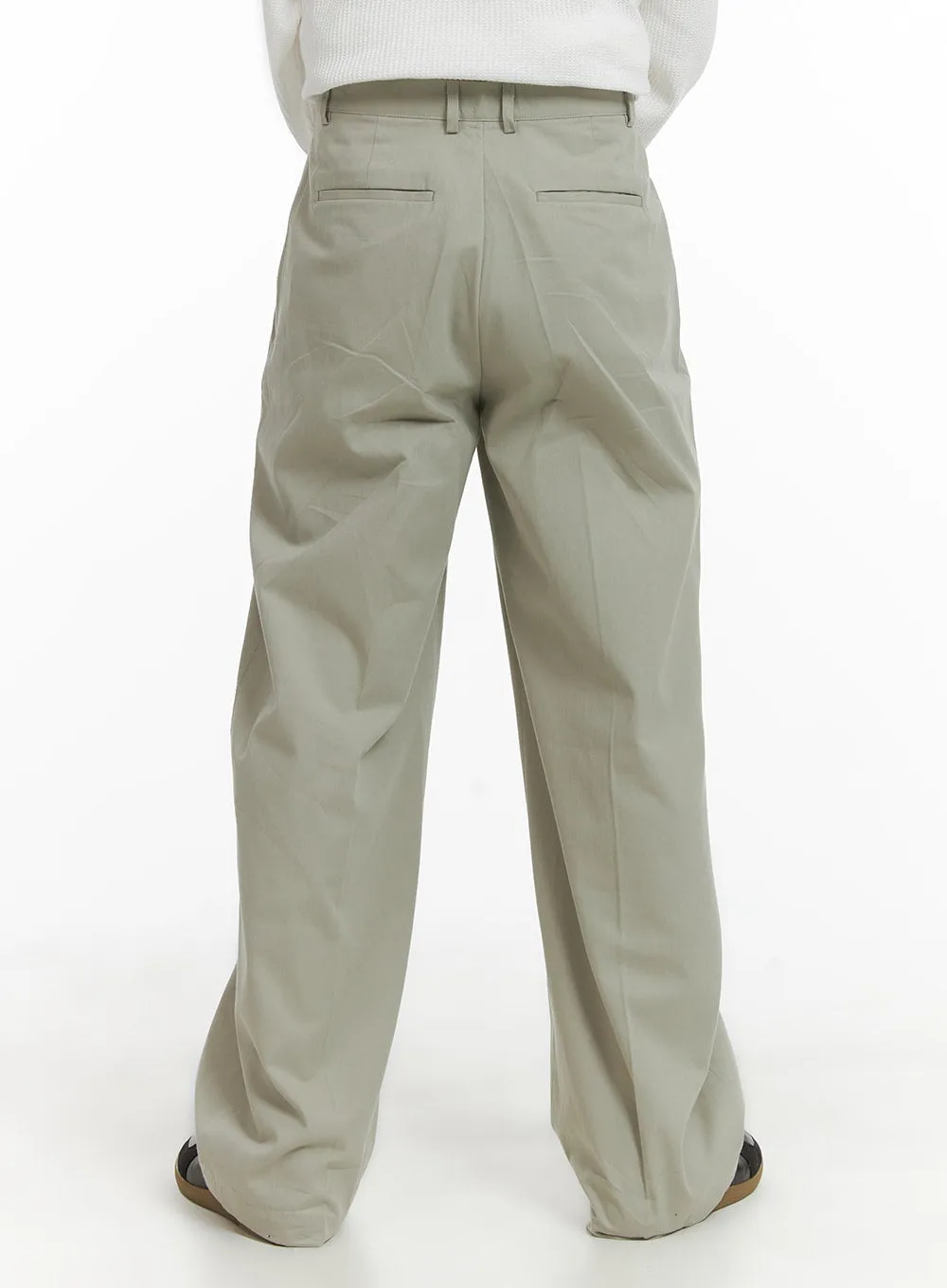 Men's Solid Cotton Suit Pants IA401