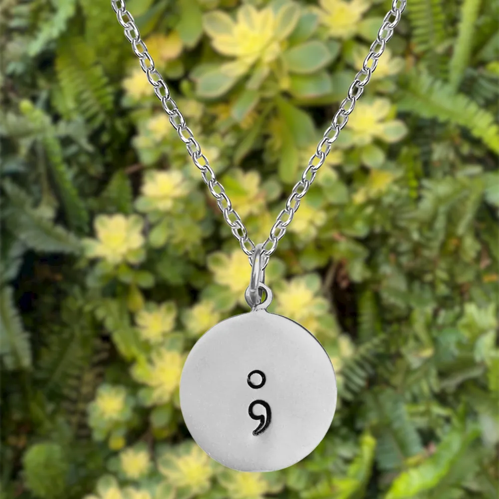 My Story isn't Over Semicolon Necklace