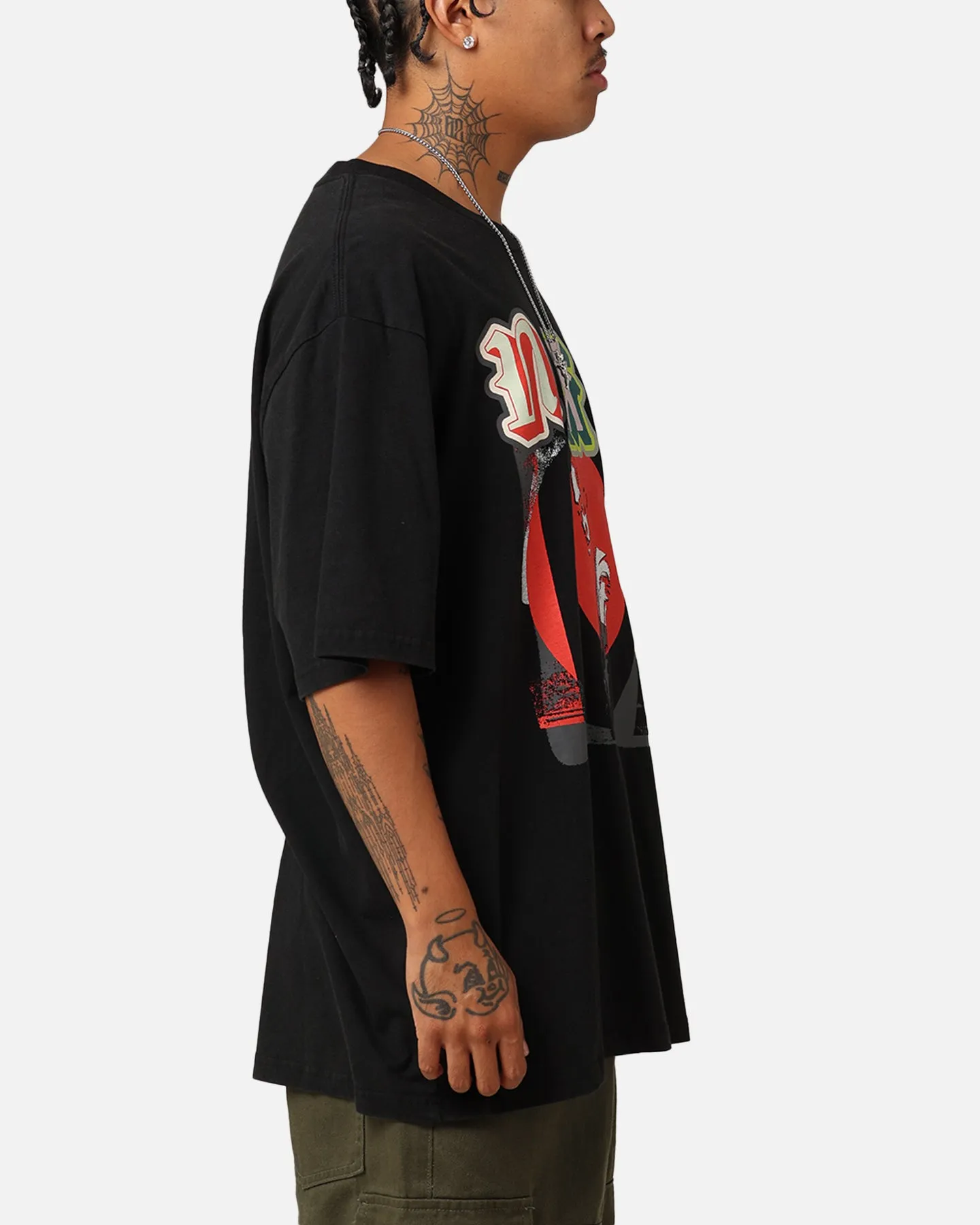 Nas Multicoloured Logo T-Shirt Washed Black