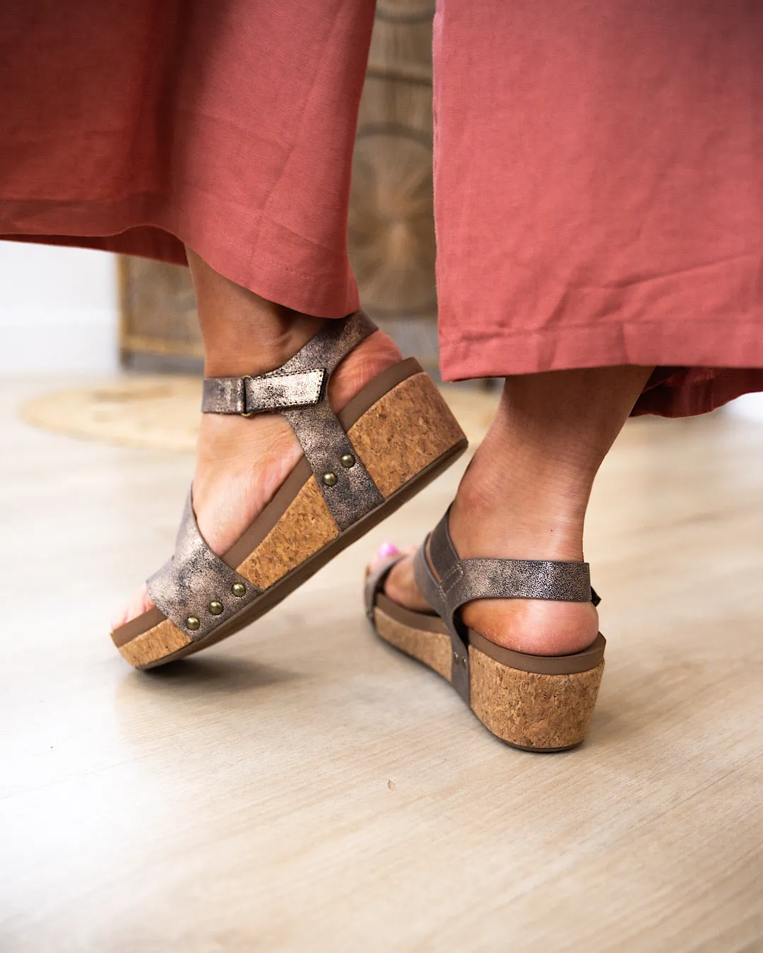 NEW! Corkys Keep it Casual Sandals - Bronze