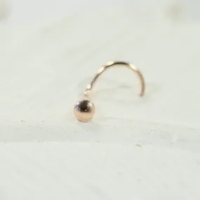 Nose Stud Domed 2mm Choose Your Style and Metal