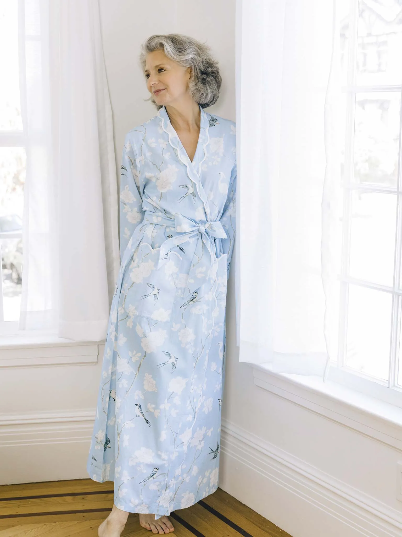 Pale Blue Gardenia Classic Robe