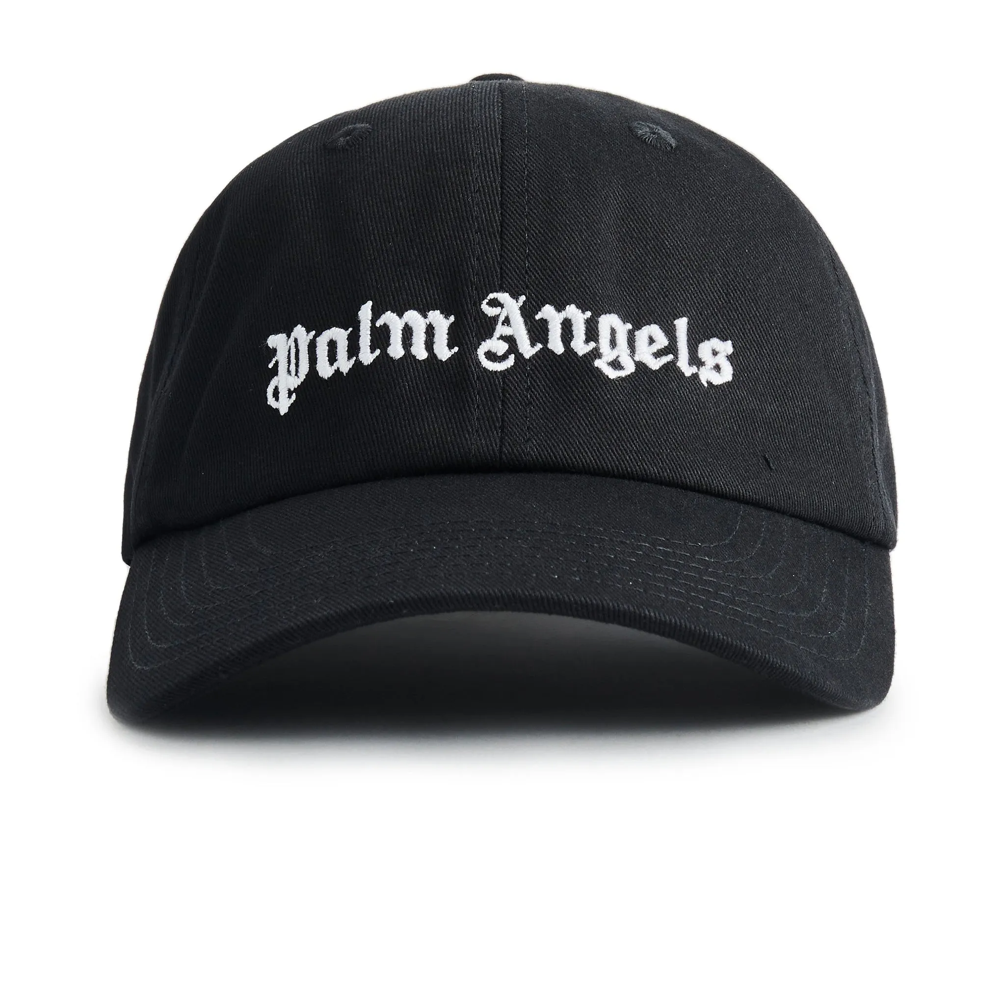 Palm Angels Black Logo Embroidered Cap