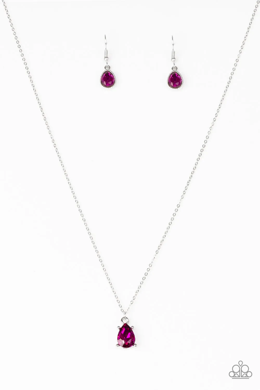 Paparazzi Necklace ~ Classy Classicist - Pink Dainty Necklace