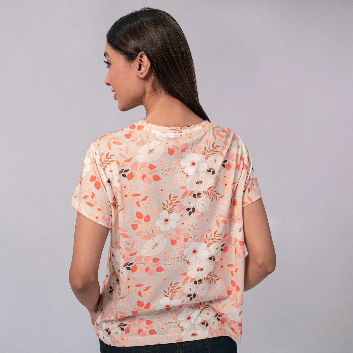 Printed & Embroidered T-Shirt - HSSW1230012