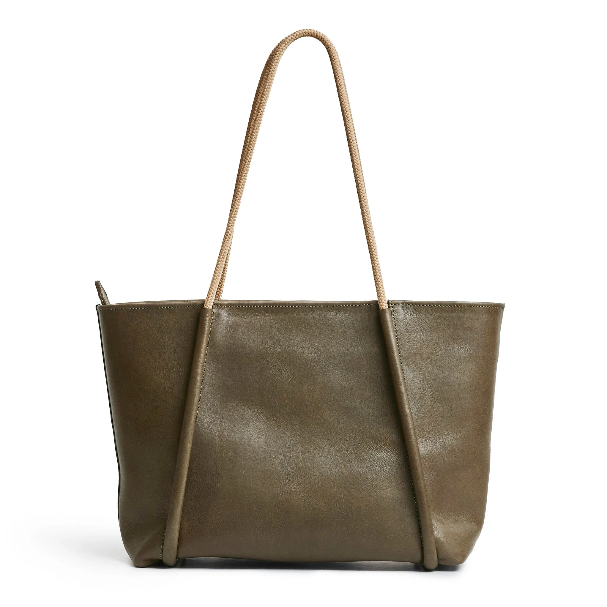 Project Dyad || Olive Inner small pocket Zipper Tote Bag