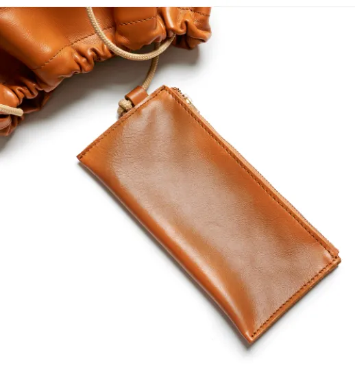 Project Dyad || Tan Rope Strap Magnet Button Closes Wave Bag