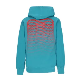 Propaganda sweatshirt with hood and kangaroo pockets Ribs Skin Hoodie 22FWPRFE829-41 petrol