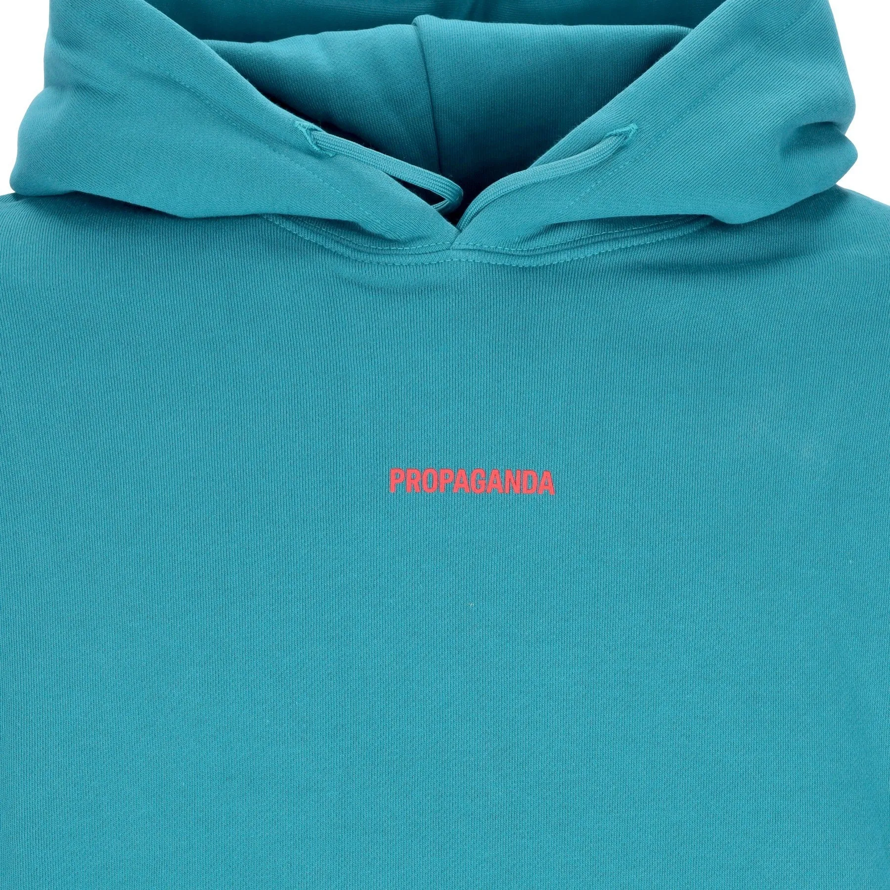 Propaganda sweatshirt with hood and kangaroo pockets Ribs Skin Hoodie 22FWPRFE829-41 petrol