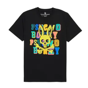 Psycho Bunny Mens Fulton Graphic Tee - Black