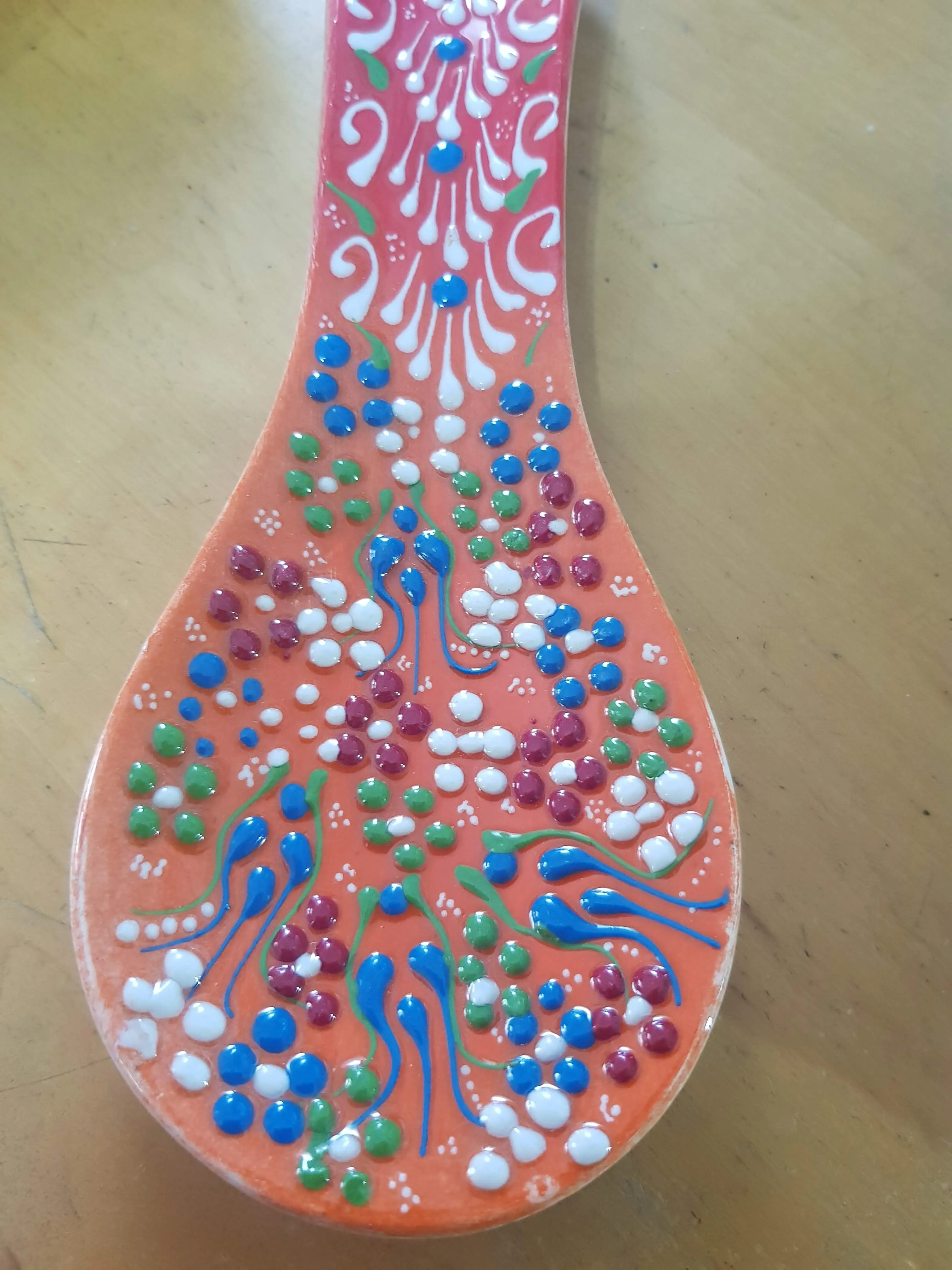 Rest Spoon for serving or decoration. Armenian Ceramic.