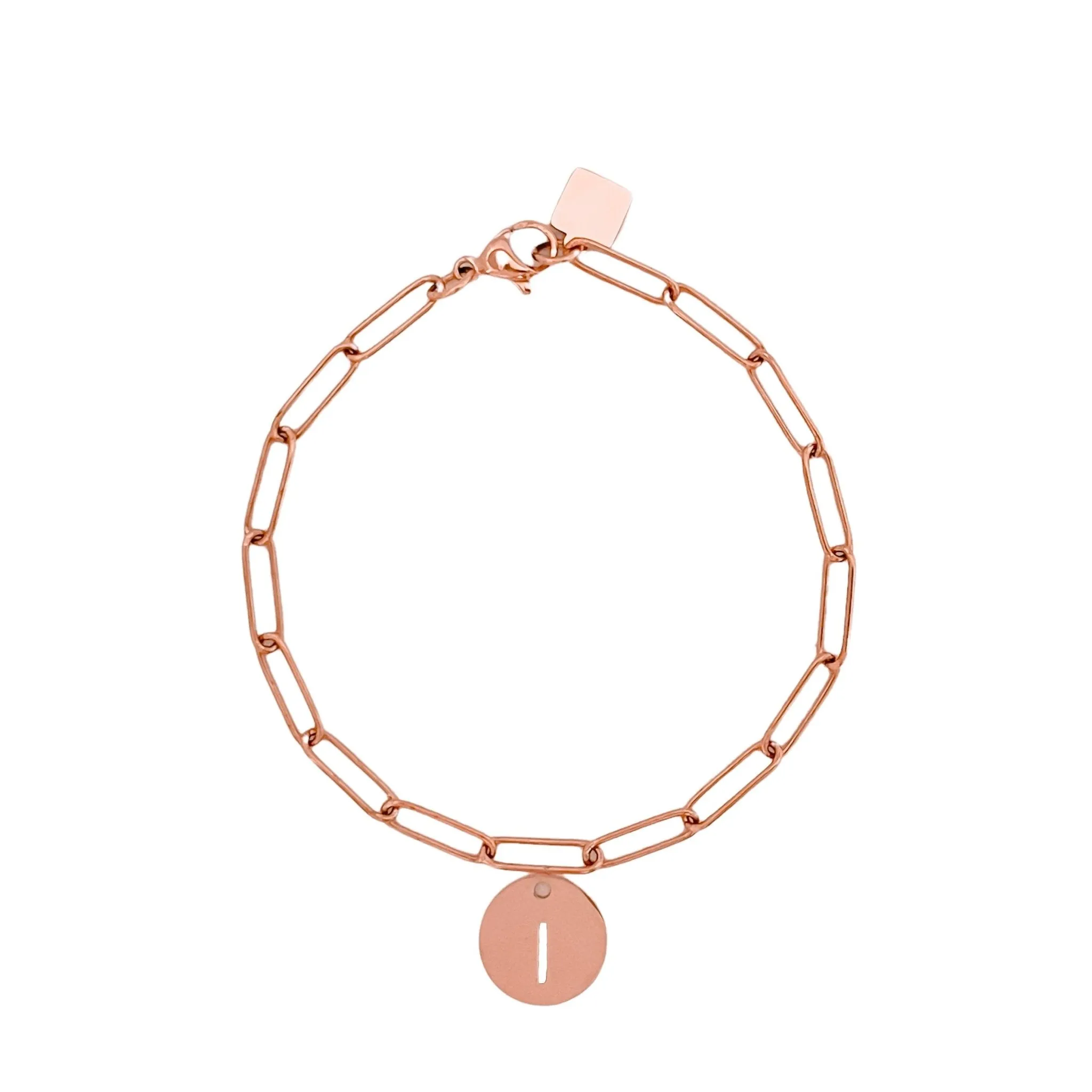 Rose Gold Initial Bracelet (A-Z)