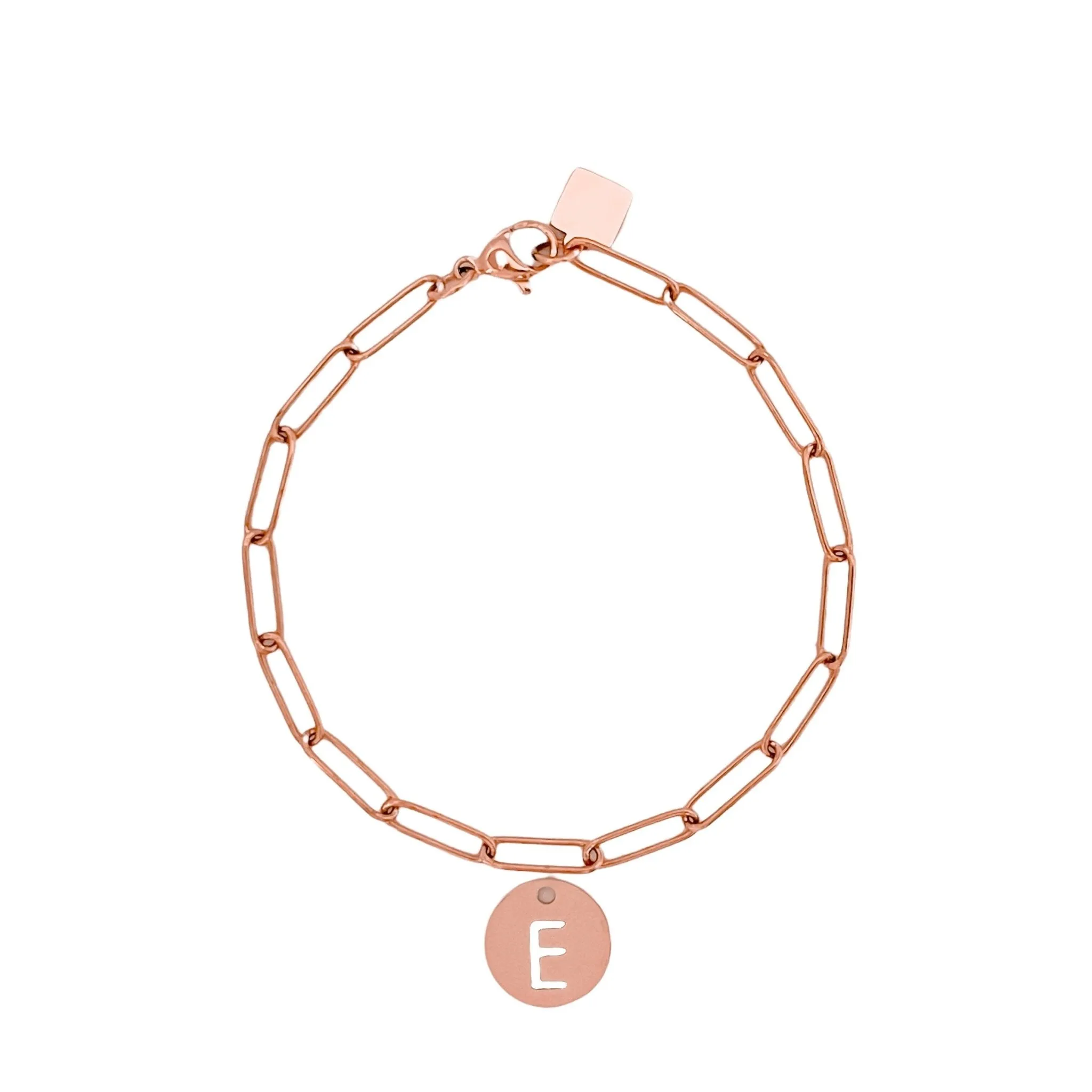 Rose Gold Initial Bracelet (A-Z)