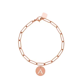 Rose Gold Initial Bracelet (A-Z)