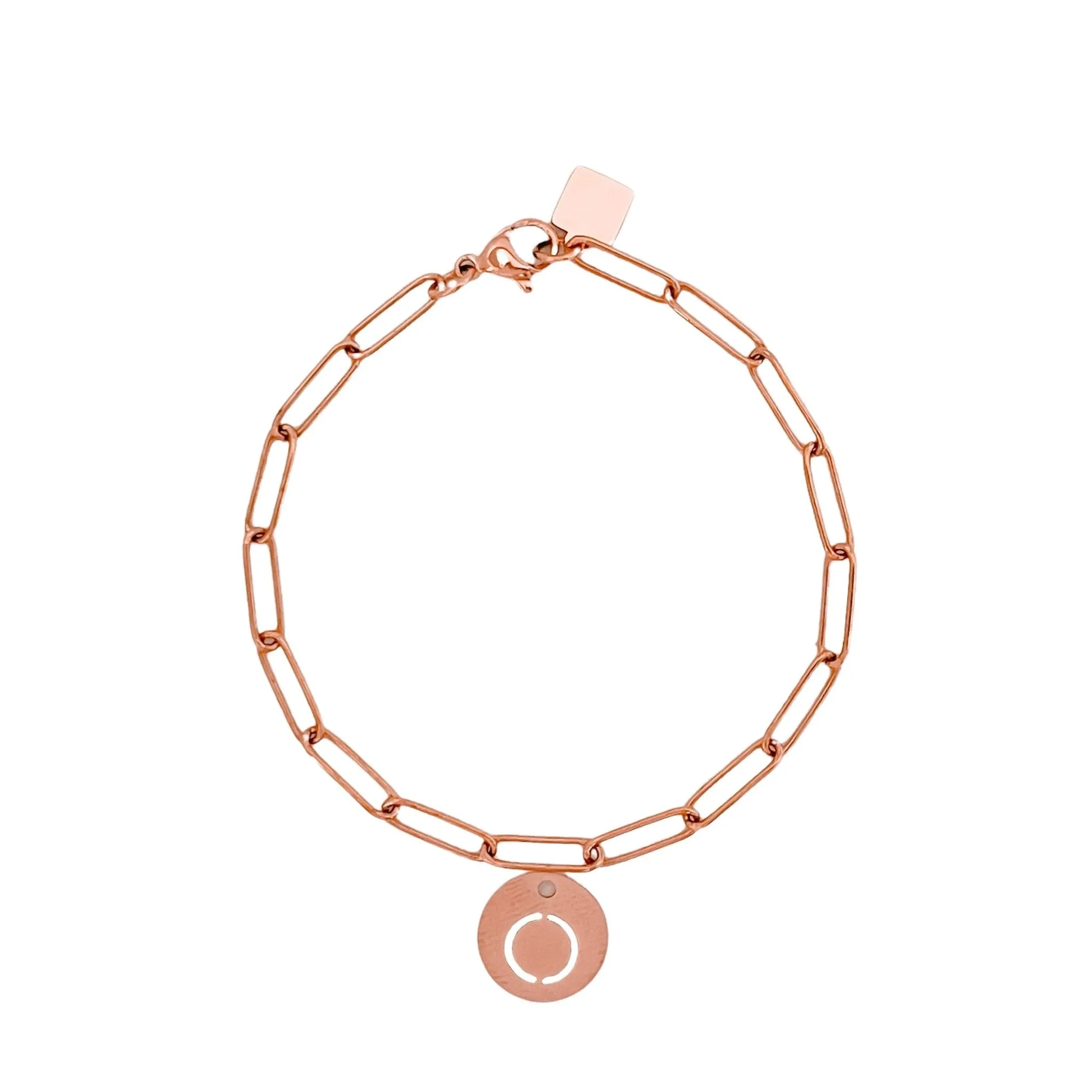 Rose Gold Initial Bracelet (A-Z)